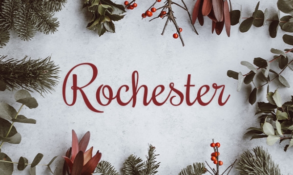 rochester christmas font