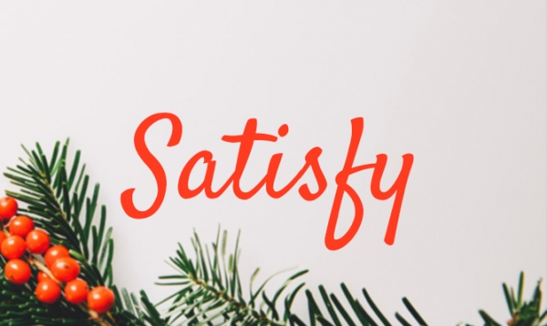 satisfy christmas font