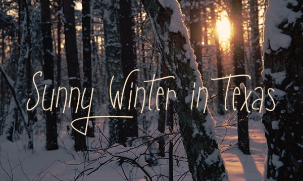 sunny winter in texas christmas script font