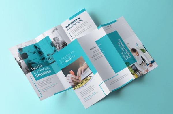 trifold business brochure