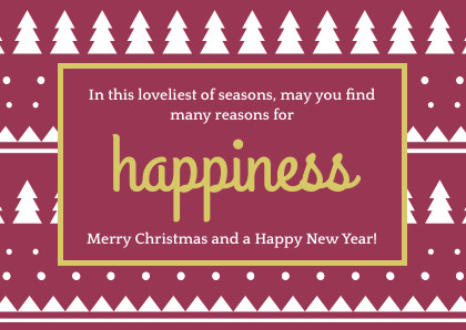 merry christmas and a happy new year card