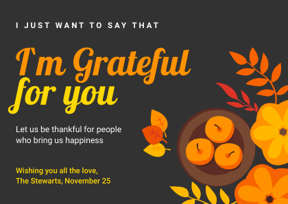 grateful for you thanksgiving