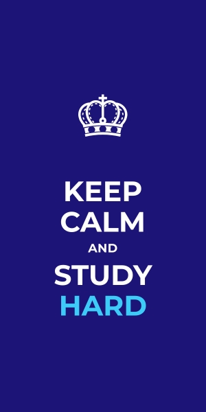 keep calm and study hard poster