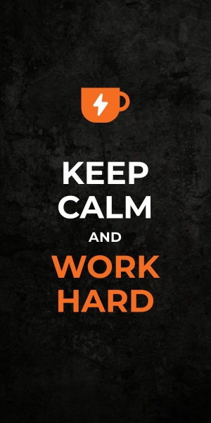 keep calm and work hard poster