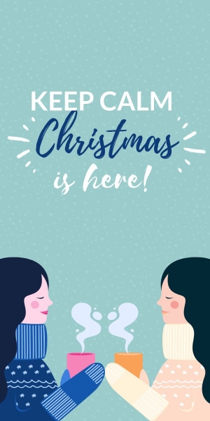 keep calm christmas is here poster template