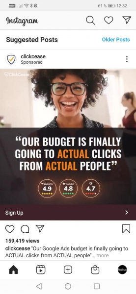 optimized Instagram video ad