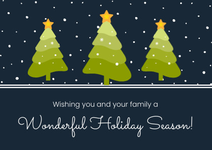 wonderful holiday season christmas card