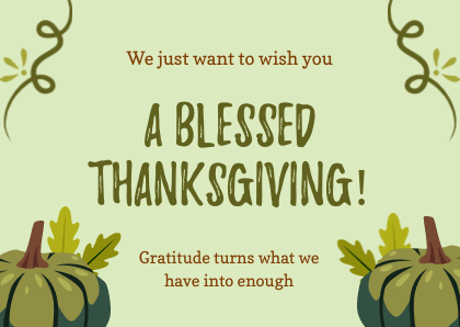 wish you blessed thanksigiving