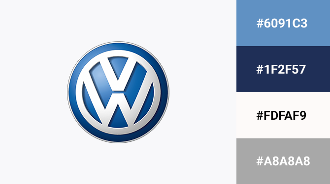 blue and grey logo Volkswagen 