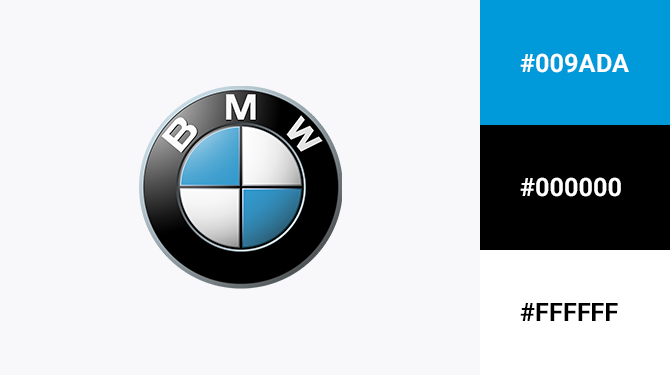 blue black and white logo bmw