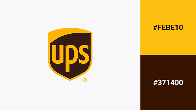 brown and yellow logo ups