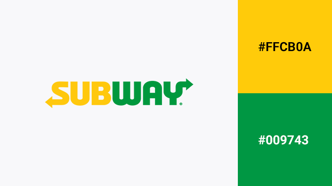 green and yellow logo subway