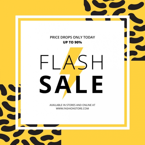 instagram template flash sale social media design