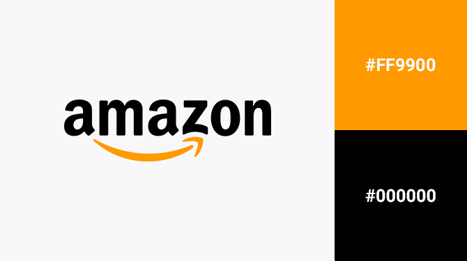 orange and black logo amazon