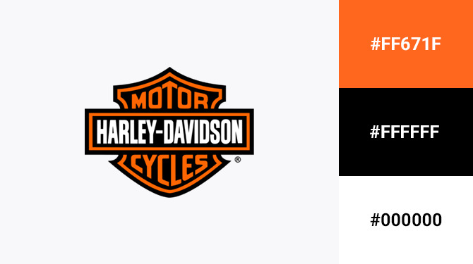 orange and black logo harley davidson