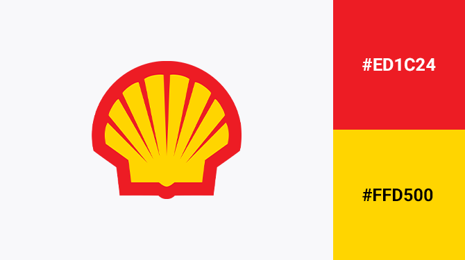 yellow and red logo shell