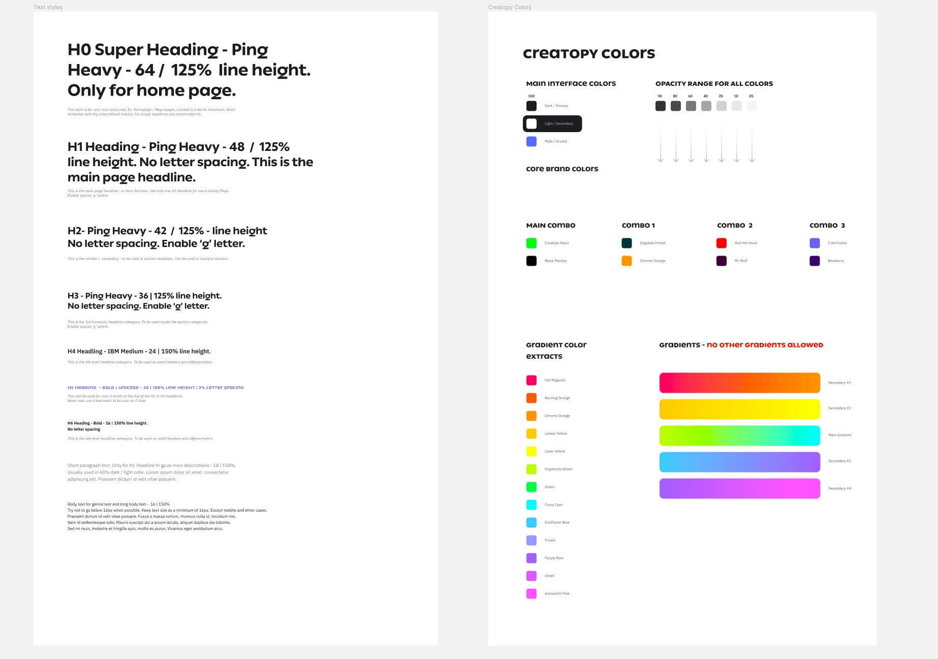 creatopy typography color system