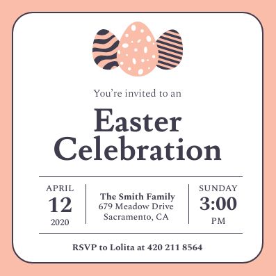 easter celebration invitation