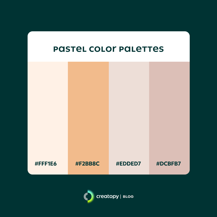 brochure size pastel colors