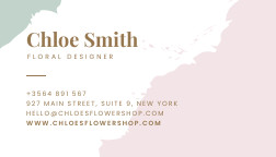 business card pastel colors