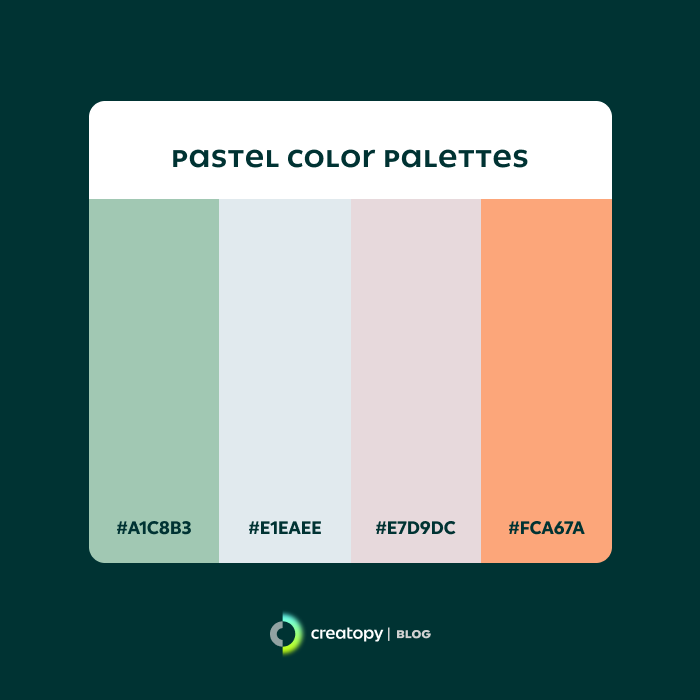 card pastel color palette