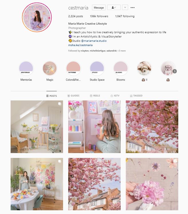 instagram feed pastel colors