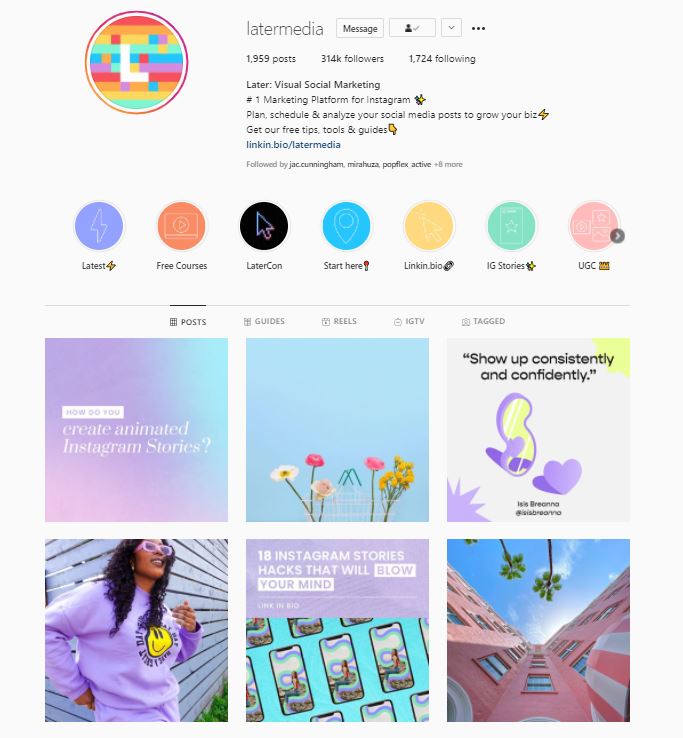 latermedia instagram pastel colors