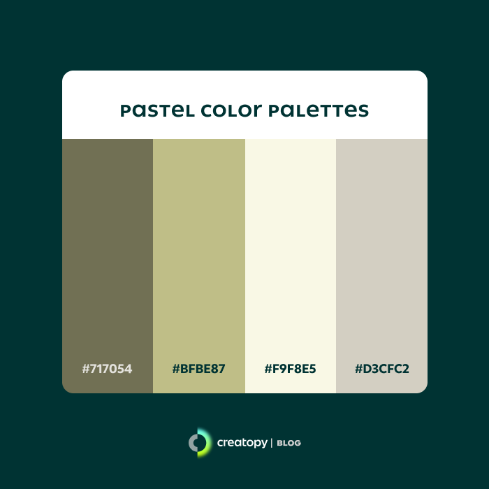 pastel color palette flyer