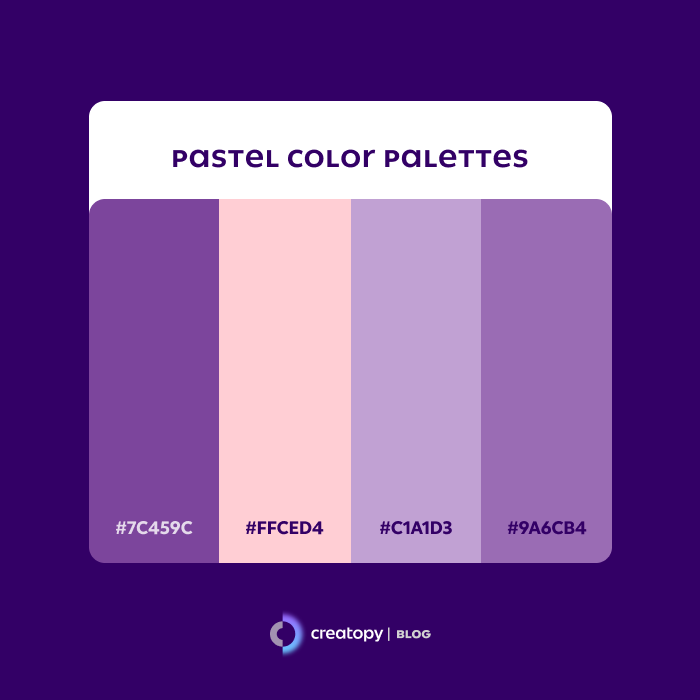 pastel color palette lilac instagram post