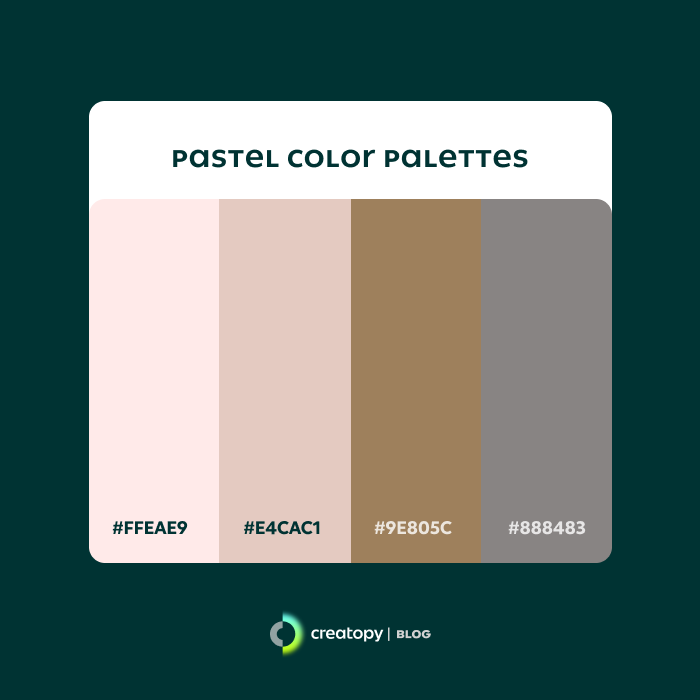 pastel color palette logo