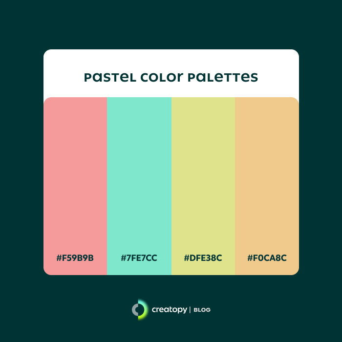 pastel color palettes flyers