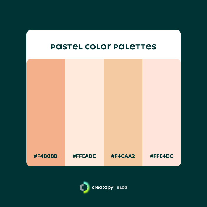 pastel colors card size