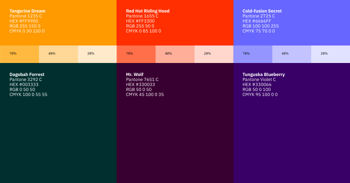 image of creatopy's secondary color palette