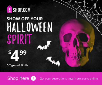 halloween ad template skull