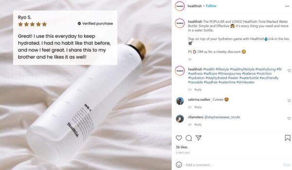 healthish bottle social proof