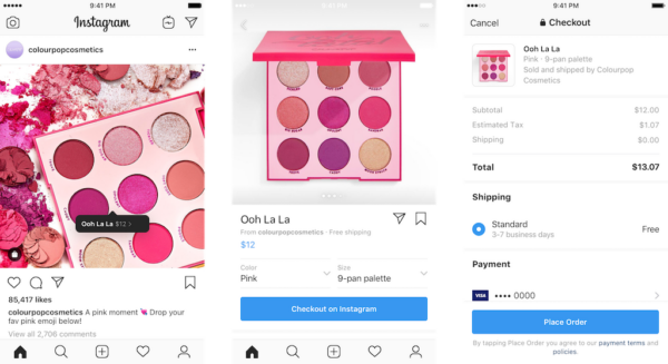 instagram checkout feature