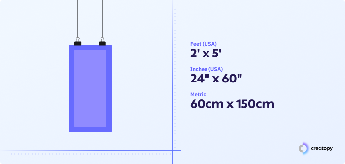 2 x 5 feet print banner