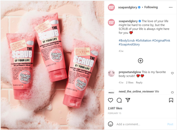 Soap and Glory Valentines Day ad