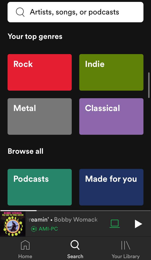 spotify digital design for mobile