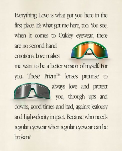 Oakley ad copy