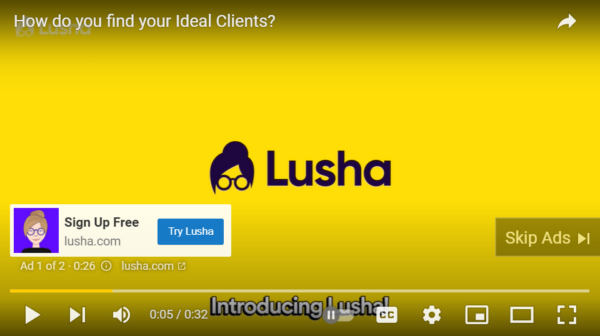 lusha in steam video ad
