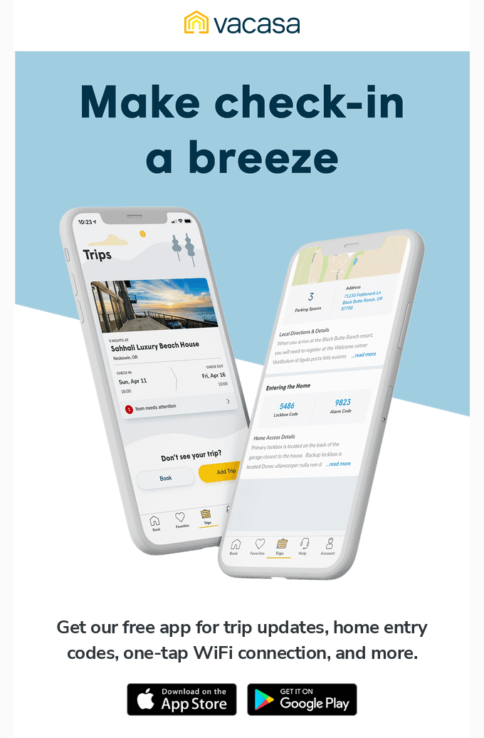 advertisements for travel vacasa newsletter ad