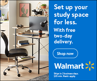 Walmart display ad showcasing furniture.