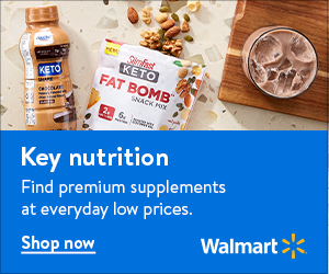 Walmart display ad for supplements.