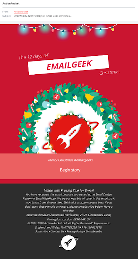 EmailGeek Christmas Email