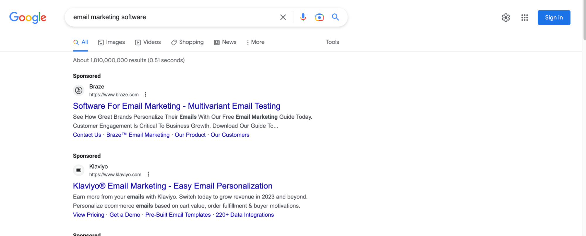 search ad example