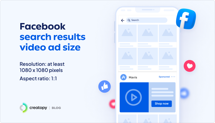 Facebook Search Results Video Ad Size 1