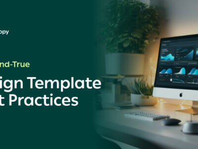 a featured image for an article about design template best practices