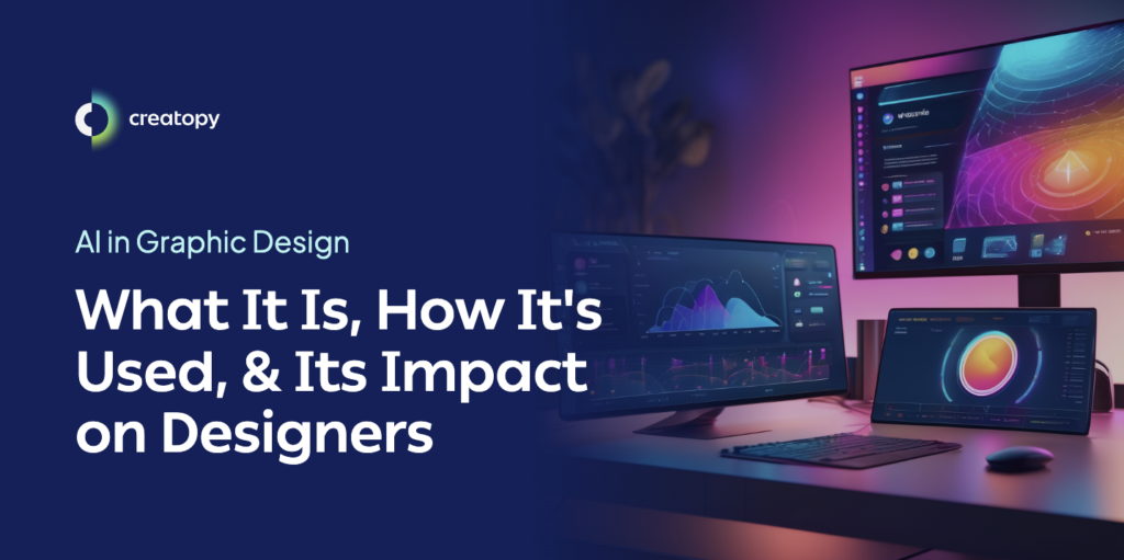 a featured image for an article describing what ai in graphic design is and how it affects designers