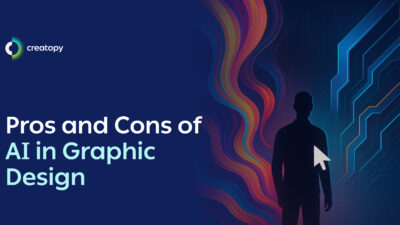 featured image for an article about the pros and cons of ai in graphic design